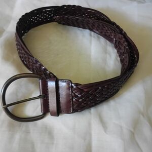 American Vintage Brown Woven Leather Belt
